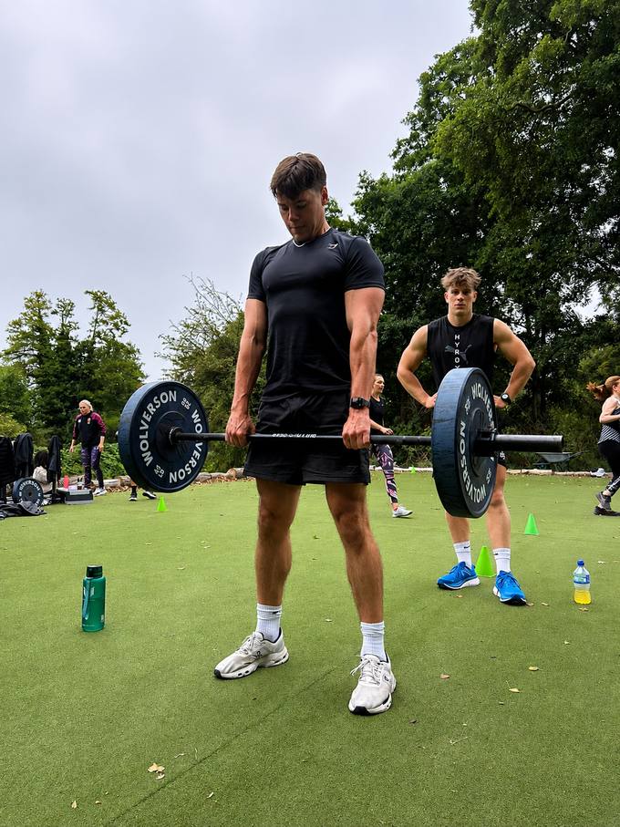 Barbell deadlift during a BODY HEALTH FITNESS strength session
