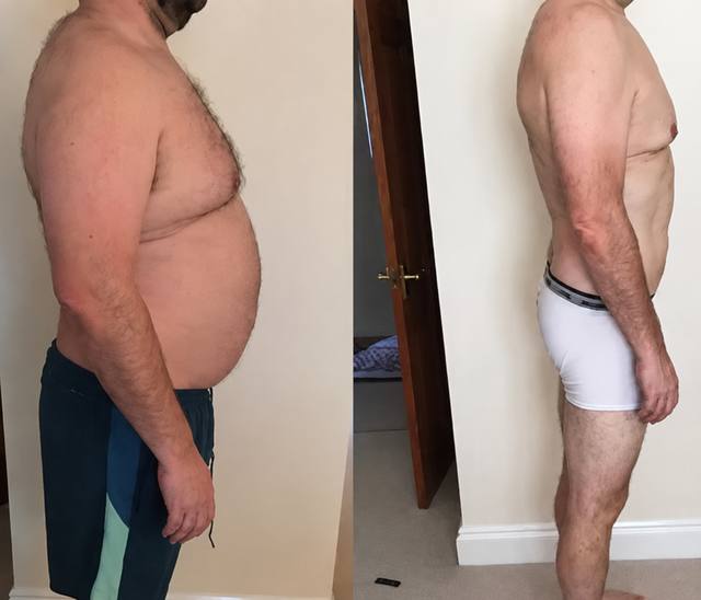 Member side-profile body transformation — before and after