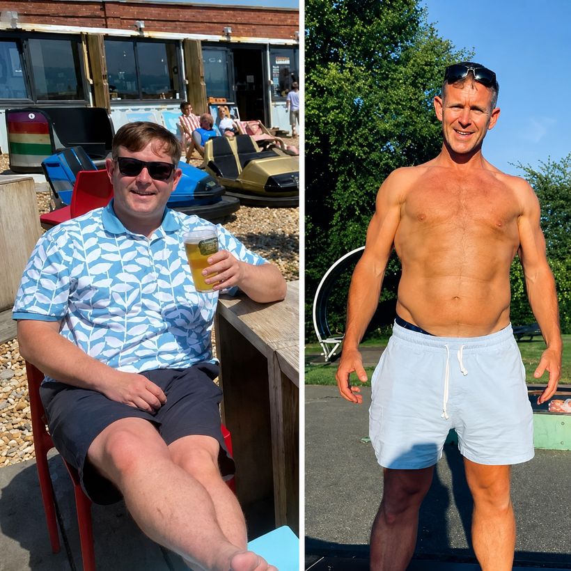 Member body transformation — before and after BODY HEALTH FITNESS