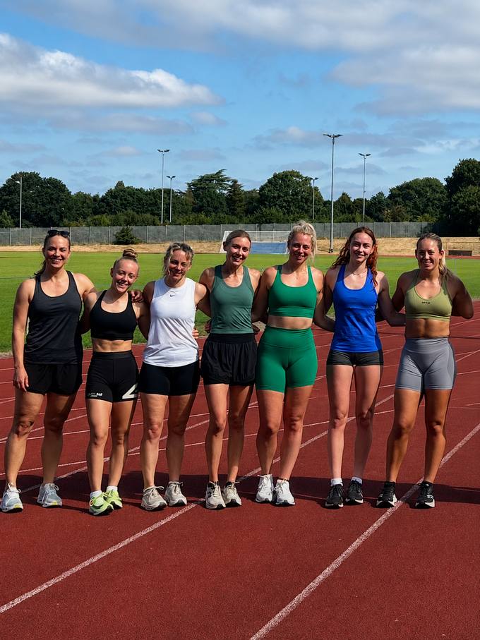 BHF Run Club members after a track session